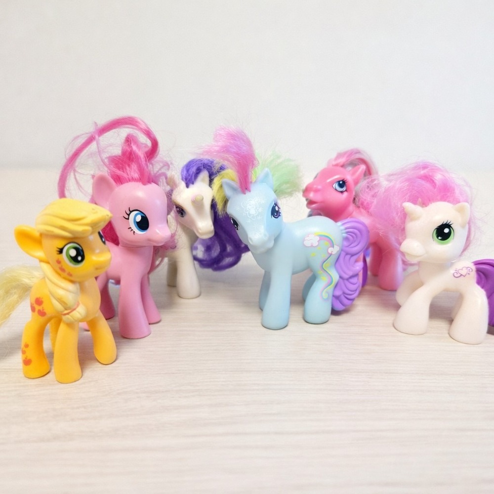 Mixed Hasbro My Little Pony Dolls Lot of 6 Ponies G3 G4 Applejack Pinkie Pie